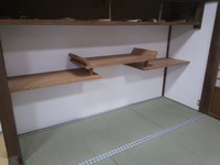 幅1.5Kの脇床も欅材を使用してやり直しました。