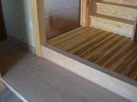 長さ３ｍ巾５０ｃｍ厚み４ｃｍの地栂材敷台と玄関框